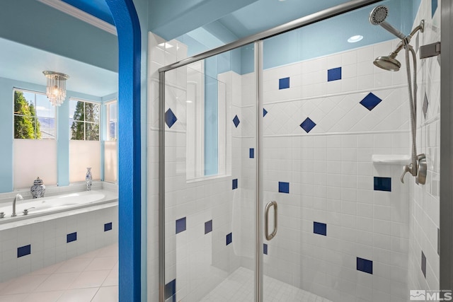 bathroom with a shower stall