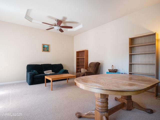 1840 Granite Chief Dr, Reno, NV 89521 - carpeted dining room featuring a ceiling fan and baseboards