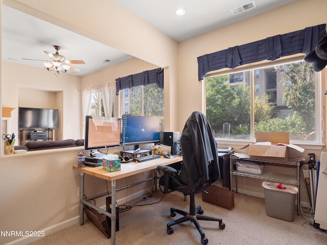 1840 Granite Chief Dr, Reno, NV 89521 - carpeted home office featuring baseboards and ceiling fan