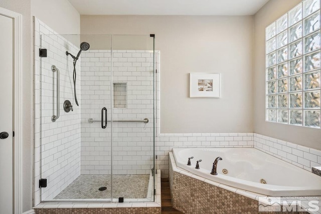 4822 Ramcreek Trl, Reno, NV 89519 - full bathroom featuring a whirlpool tub and a stall shower