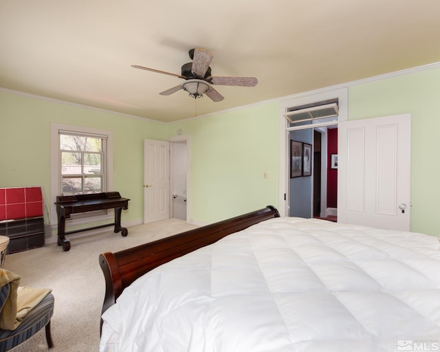308 Thompson, Carson City, NV 89703 - carpeted bedroom featuring ornamental molding and ceiling fan