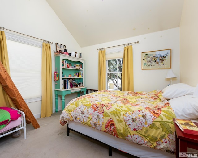 308 Thompson, Carson City, NV 89703 - bedroom featuring vaulted ceiling and carpet floors