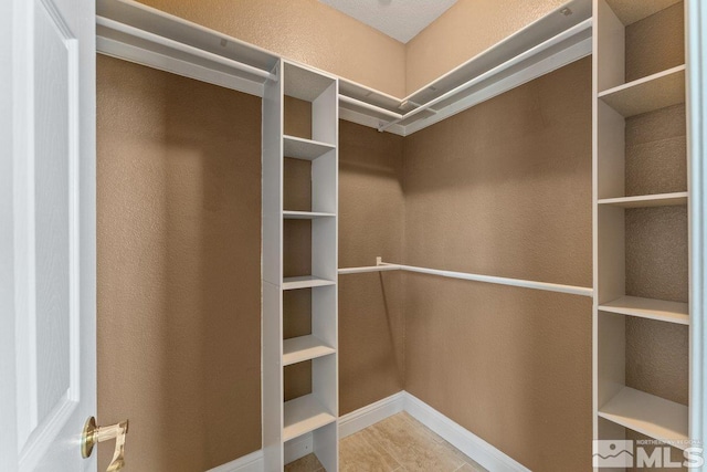 view of walk in closet