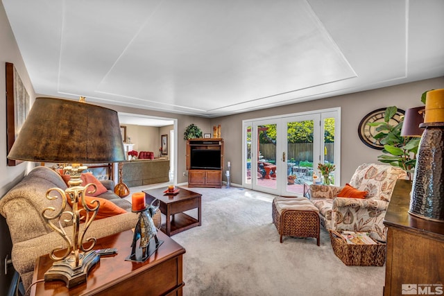 1509 Palo Verde, Carson City, NV 89703 - carpeted living area featuring french doors