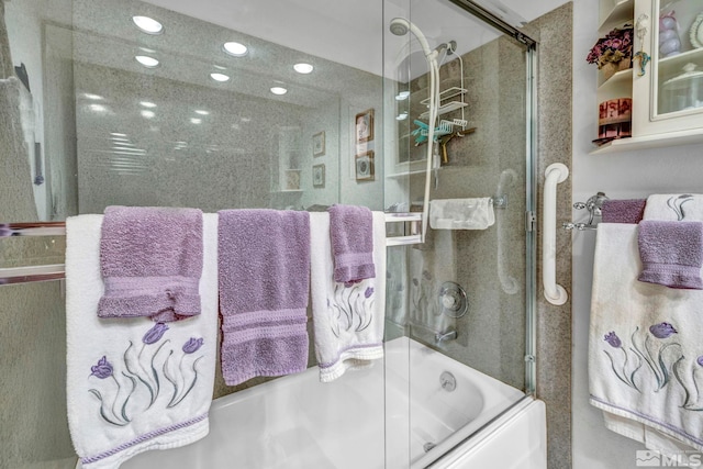 1509 Palo Verde, Carson City, NV 89703 - full bathroom featuring shower / bath combination with glass door and recessed lighting