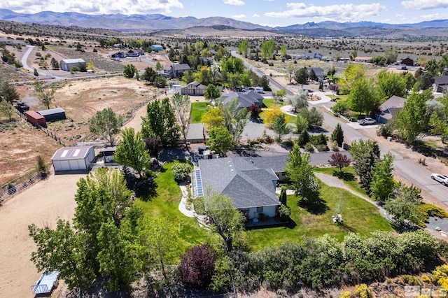 1082 Log Cabin Rd, Gardnerville, NV 89410 - aerial view of residential area featuring a mountainous background