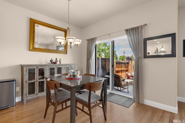 785 Sarcinella Ct, Reno, NV 89509 - dining room with wood finished floors, a chandelier, and baseboards