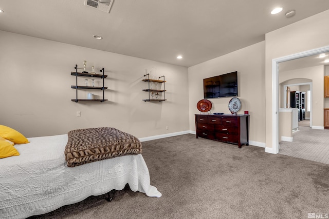 785 Sarcinella Ct, Reno, NV 89509 - bedroom with carpet floors, arched walkways, recessed lighting, and baseboards