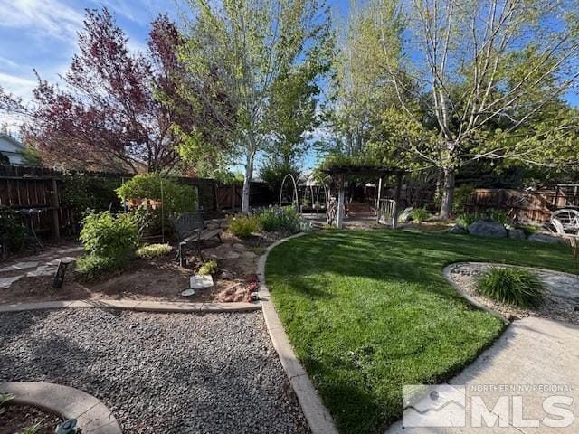 1178 Woodfords Ln, Gardnerville, NV 89460 - view of yard featuring a pergola