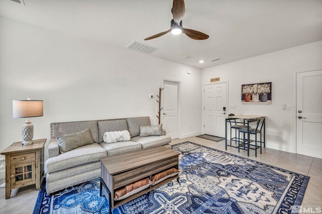 103 Pilot Peak, Carson City, NV 89701 - tiled living area featuring ceiling fan and baseboards
