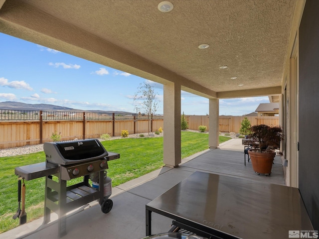 view of patio featuring area for grilling