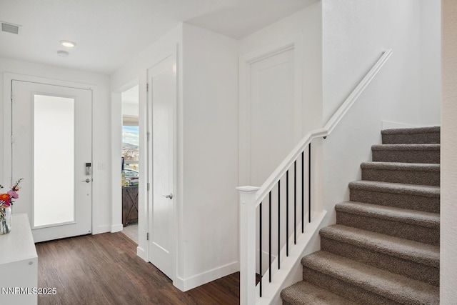 5410 Cactus Quartz Ct, Sparks, NV 89436 - staircase featuring wood finished floors, recessed lighting, and baseboards