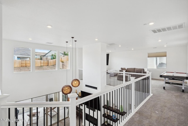 5410 Cactus Quartz Ct, Sparks, NV 89436 - corridor with carpet, recessed lighting, an upstairs landing, and baseboards