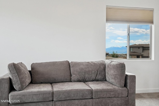 5410 Cactus Quartz Ct, Sparks, NV 89436 - living room with baseboards, carpet flooring, and a mountain view