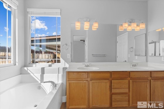 8952 Mahon Dr, Reno, NV 89506 - full bath featuring a garden tub and double vanity