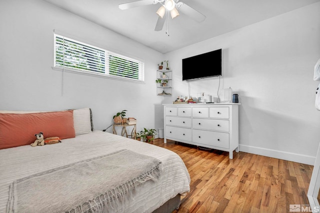 20 E Devere Way, Sparks, NV 89431 - bedroom with light wood-style flooring, baseboards, and a ceiling fan