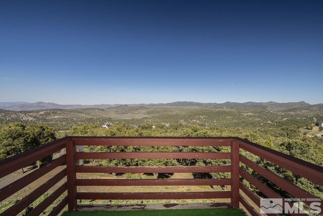 2045 Flint Rd, Reno, NV 89521 - deck featuring a mountain view