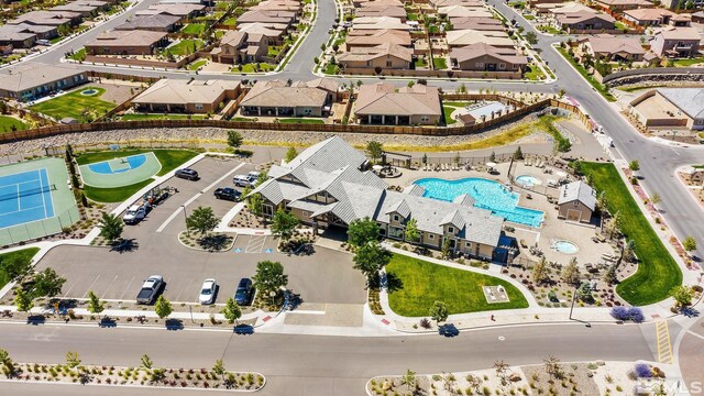 3325 Show Jumper Ln, Reno, NV 89521 - aerial view of residential area with a pool