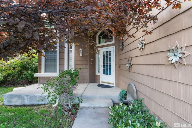 view of doorway to property