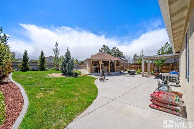 9185 Raytheon Ct, Reno, NV 89506 - view of yard with a gazebo and a patio