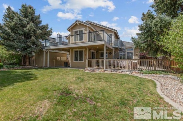 5284 Tappan Ct, Reno, NV 89523 - rear view of house featuring a balcony