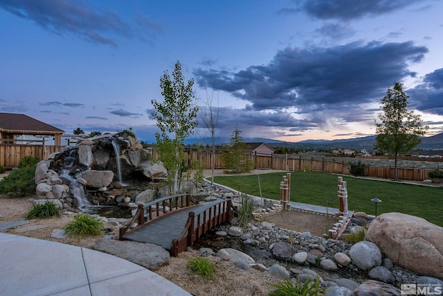 9825 Hayfield Dr, Sparks, NV 89441 - view of yard with a mountain view