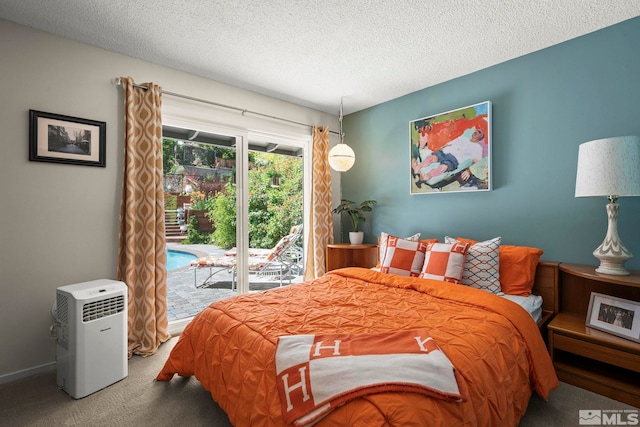 2135 Skyline Blvd, Reno, NV 89509 - bedroom with access to exterior, carpet, and a textured ceiling