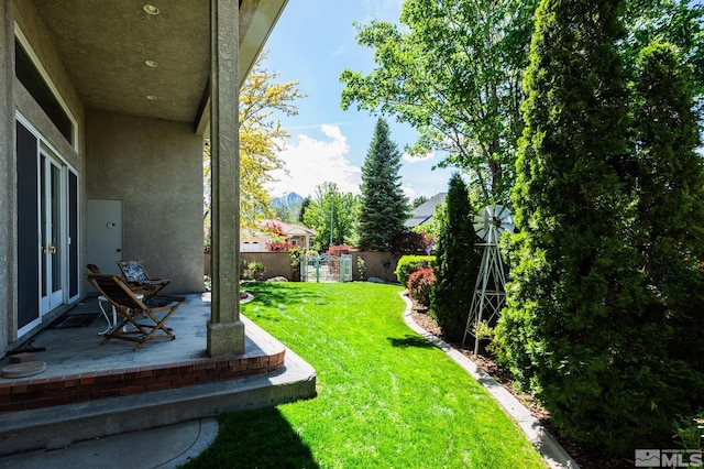 971 Fieldgate Way, Gardnerville, NV 89460 - view of yard with a patio and french doors