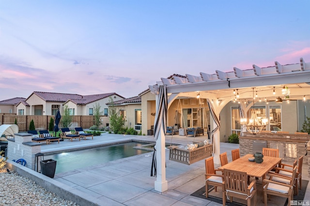 1009 Tremolite, Reno, NV 89511 - view of pool with outdoor dining space, a patio, and fence
