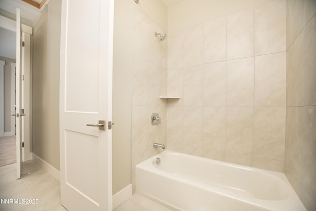 620 Sage Grouse Lp, Gardnerville, NV 89460 - bathroom featuring bathing tub / shower combination, baseboards, and tile patterned flooring