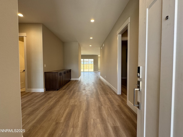 638 Sage Grouse Lp, Gardnerville, NV 89460 - hallway with wood finished floors and recessed lighting