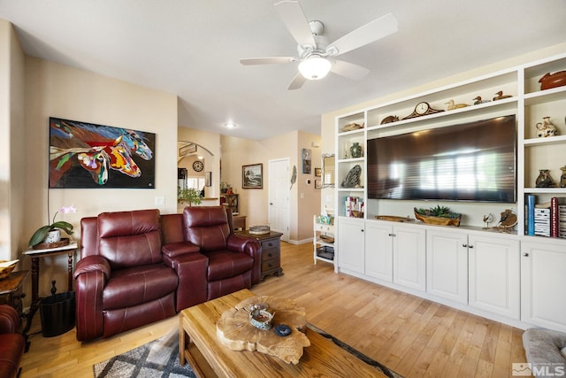 6525 Monticello Ct, Reno, NV 89519 - living area featuring light wood finished floors and ceiling fan