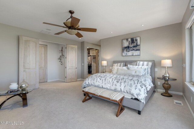10286 Morning Song Trl, Reno, NV 89511 - bedroom featuring carpet, baseboards, a ceiling fan, and a closet