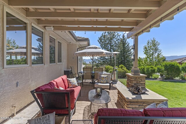 10286 Morning Song Trl, Reno, NV 89511 - view of patio with outdoor lounge area and outdoor dining space