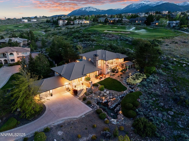 10286 Morning Song Trl, Reno, NV 89511 - view of subject property featuring a mountain backdrop and a local golf course