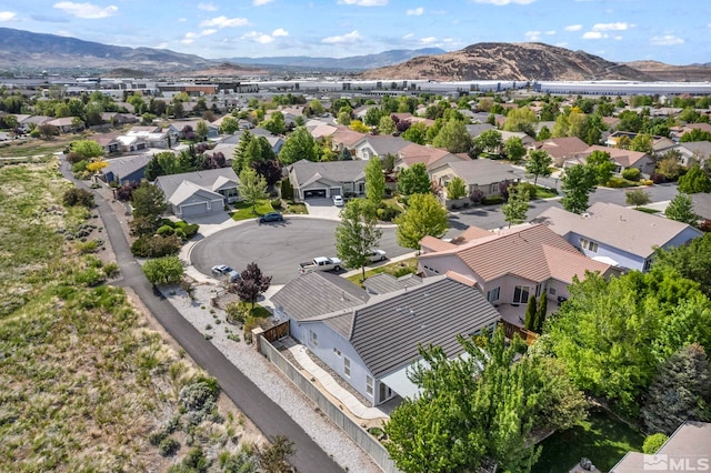 aerial perspective of suburban area featuring mountains