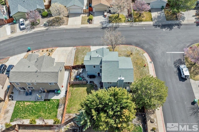 aerial view of residential area
