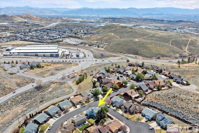 view of property location with mountains
