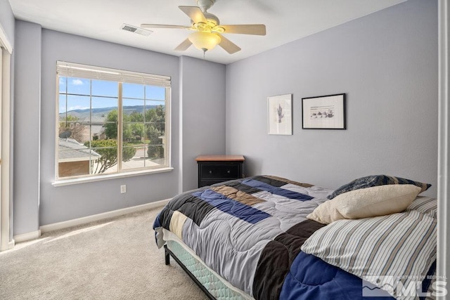 2190 Canyon Mesa Ct, Reno, NV 89523 - bedroom featuring baseboards, carpet flooring, and ceiling fan