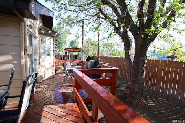 435 Shipley Dr, Yerington, NV 89447 - wooden deck with fence and outdoor dining space