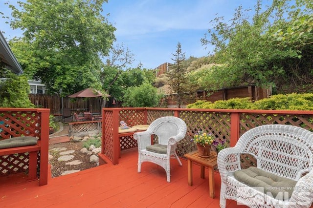 1940 Peavine Rd, Reno, NV 89503 - wooden terrace with fence