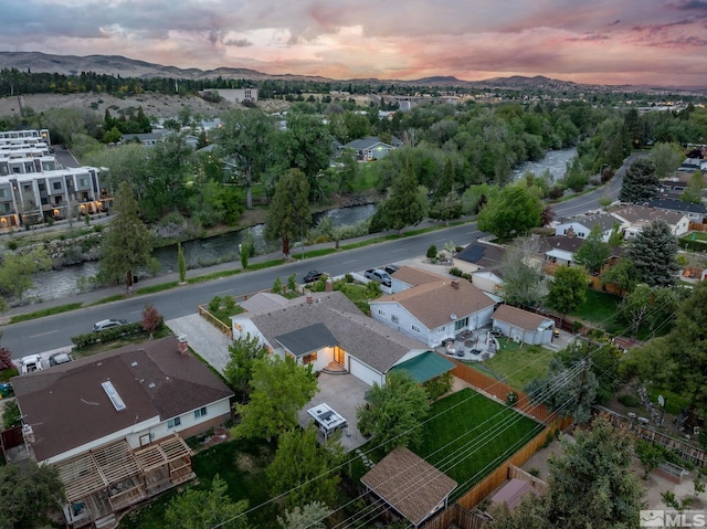 2480 Idlewild Dr, Reno, NV 89509 - aerial view at dusk of a water and mountain view