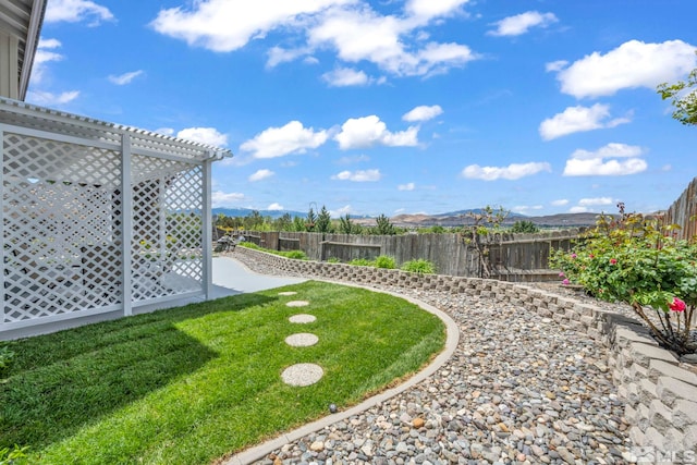 5245 Canyon View Dr, Sparks, NV 89436 - view of yard featuring a patio and a pergola