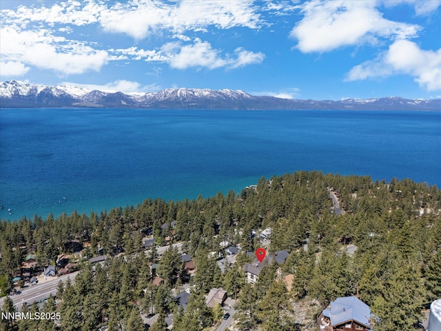 225 S Martin, Zephyr Cove, NV 89448 - drone / aerial view of a water and mountain view