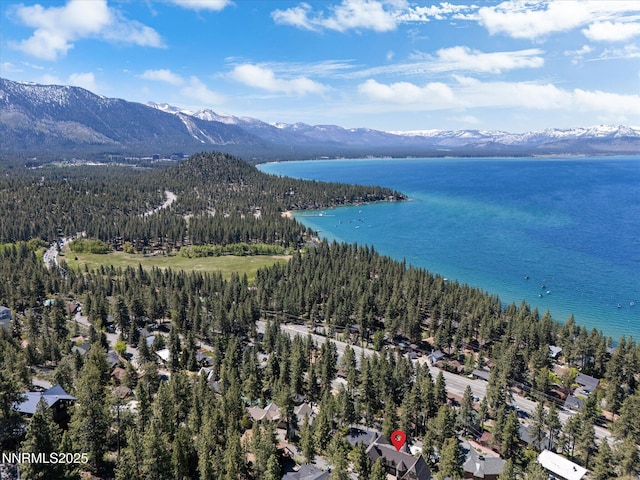 225 S Martin, Zephyr Cove, NV 89448 - aerial view of a forest and a water and mountain view