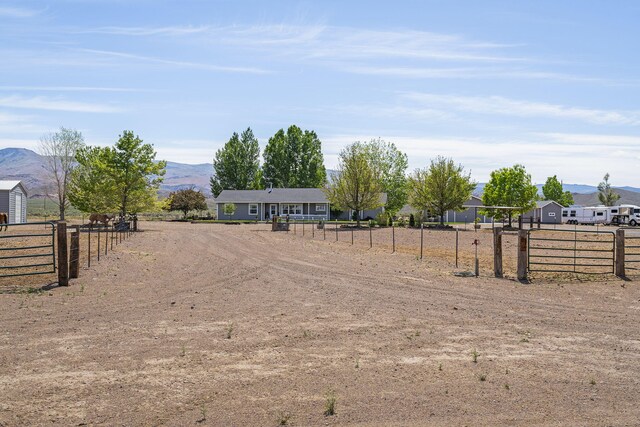 4800 Amy Rd, Reno, NV 89510 - view of yard featuring a mountain view and fence