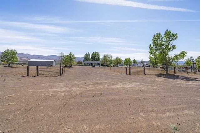 4800 Amy Rd, Reno, NV 89510 - view of yard with fence, a mountain view, and a view of countryside