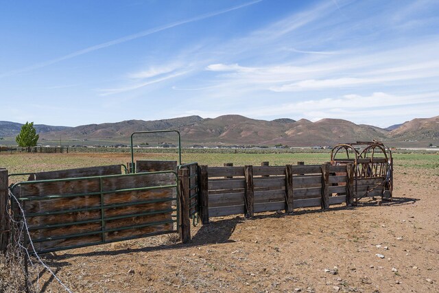 4800 Amy Rd, Reno, NV 89510 - view of yard with a mountain view, a view of countryside, and a gate
