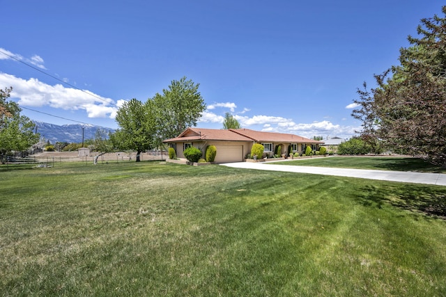 1000 Sagebrush Ct, Gardnerville, NV 89460 - view of front facade with a garage and a mountain view
