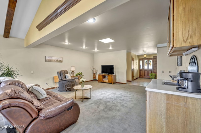 1000 Sagebrush Ct, Gardnerville, NV 89460 - living room featuring light colored carpet and baseboards